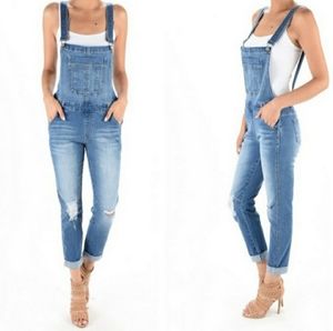 Kancan Overalls Size XL Stretch Distressed